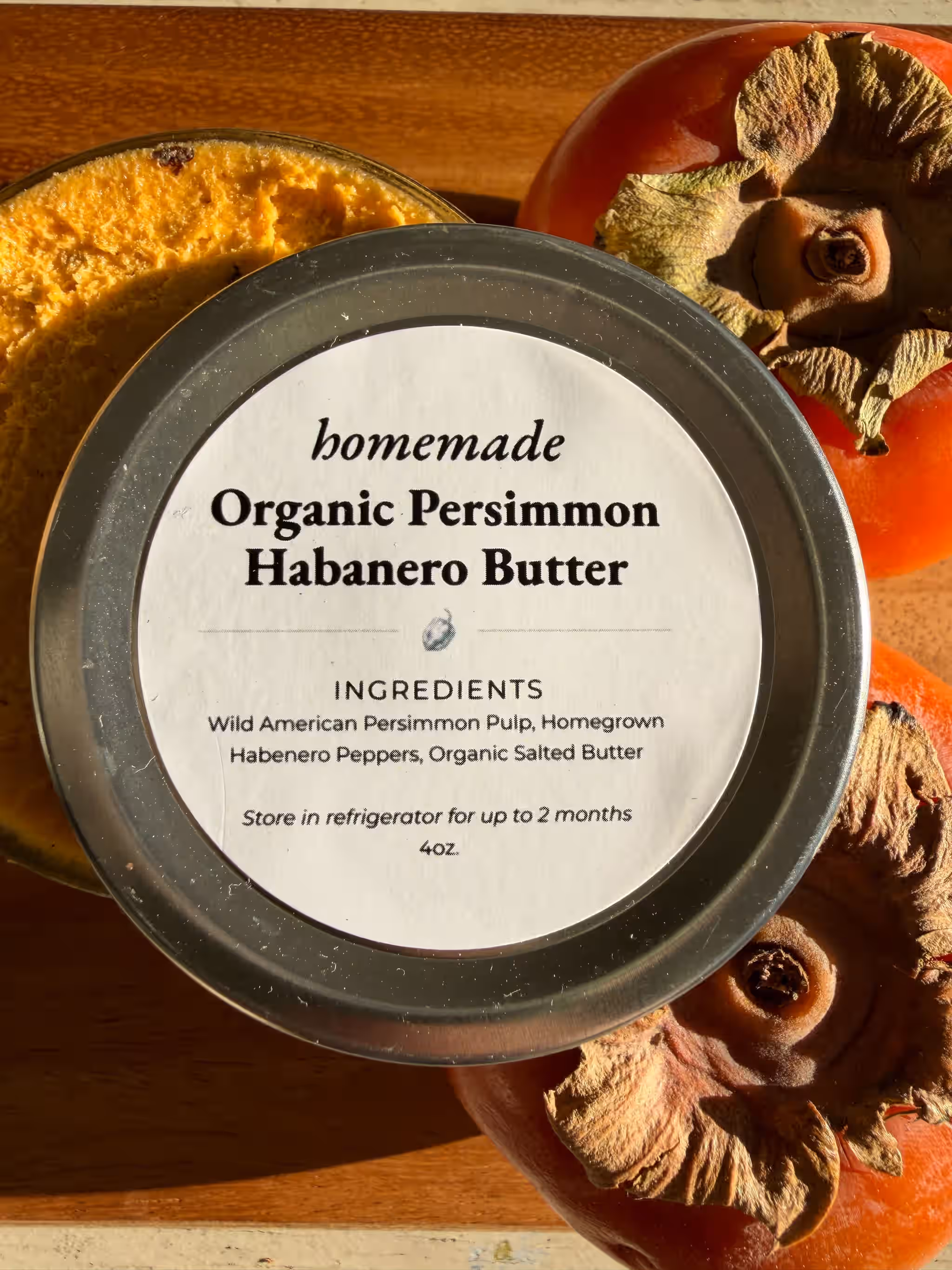 Organic Wild American Persimmon and Habanero Butter