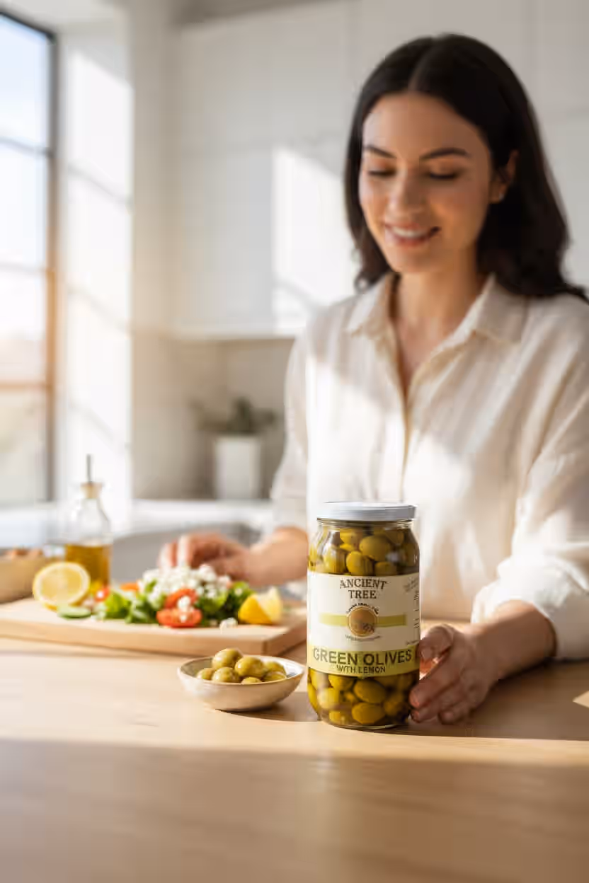 Ancient Tree Green Olives with Lemon 3 Ancient Tree Green Olives with Lemon