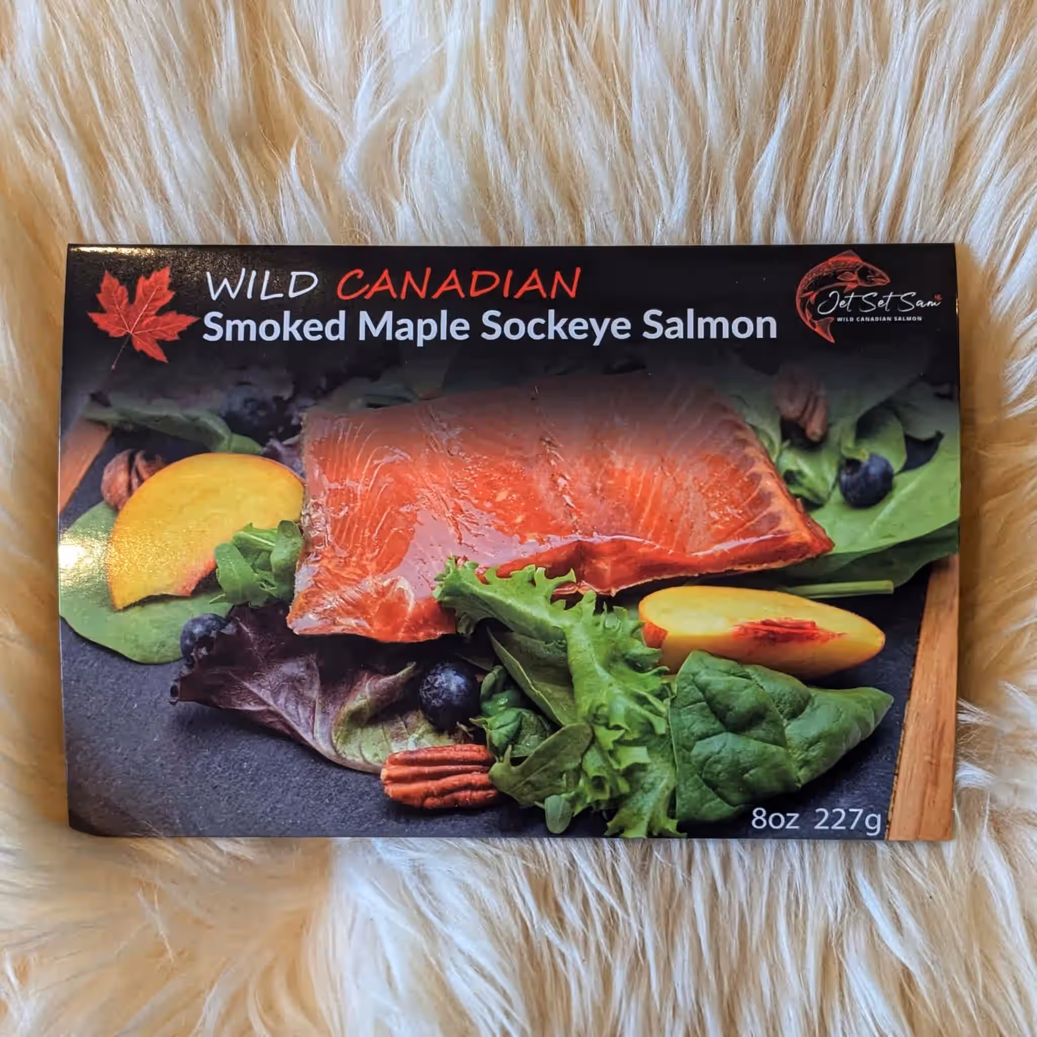Wild Canadian Maple Glazed Smoked Sockeye Salmon Retort Pouch Shelf Stable Perfect for Camping or Travel