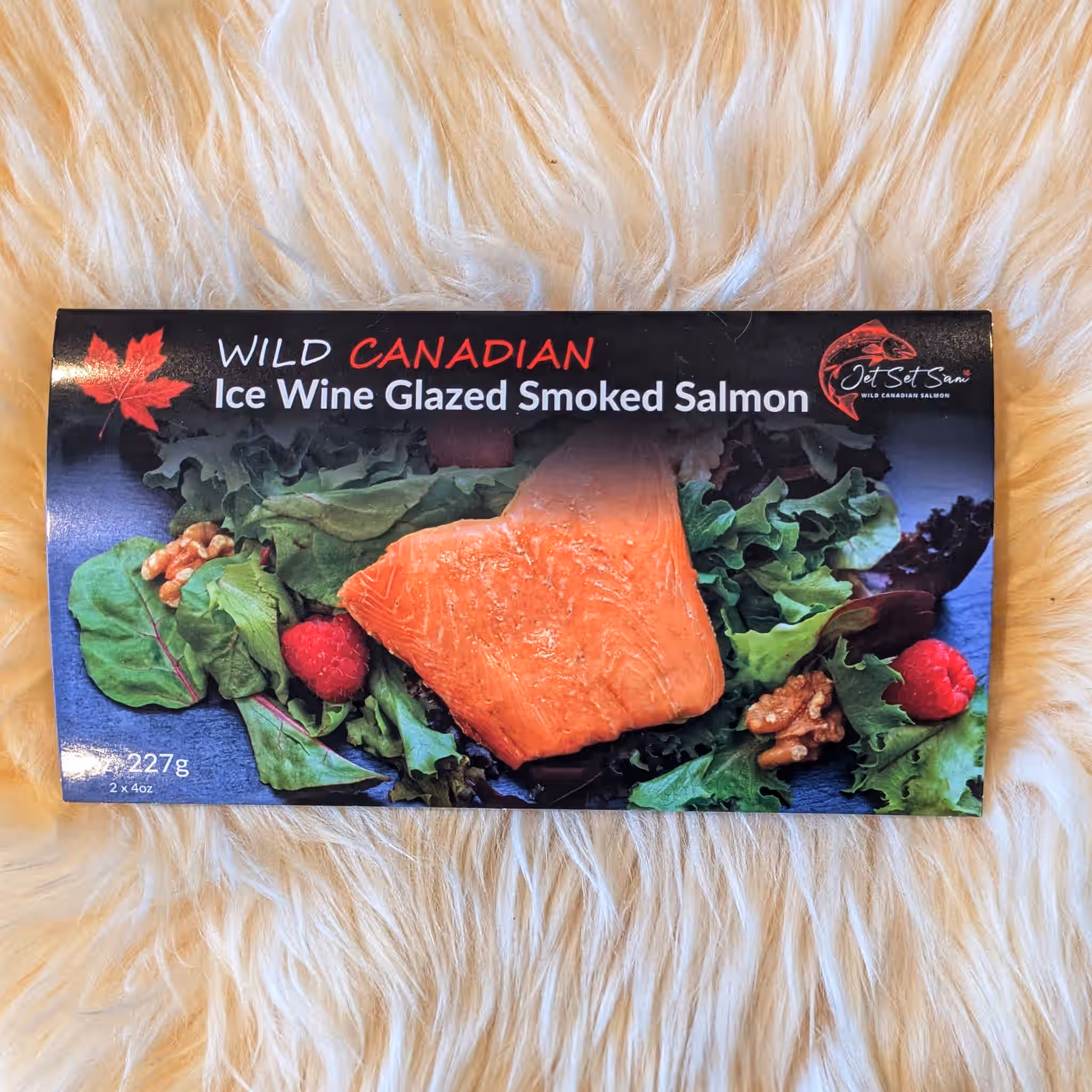 Wild Canadian Premium Ice Wine Glazed Smoked Salmon Shelf Stable Perfect for Camping or Travel