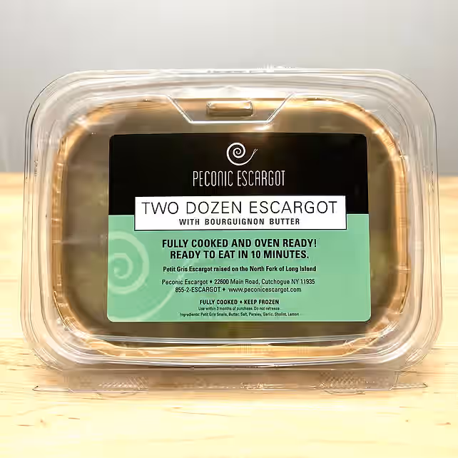 Two Dozen Oven Ready Escargot with Bourguignon Butter - SHIPS TUESDAY FOR WEDNESDAY DELIVERY