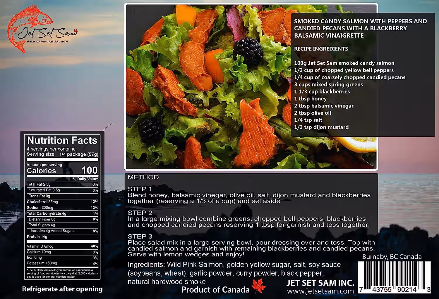 Wild Canadian Smoked Candied Pink Salmon
