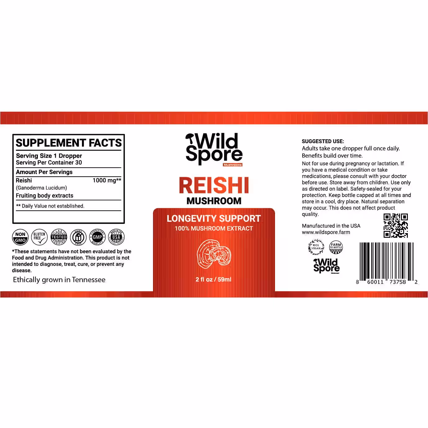 Organic Reishi Mushroom Tincture