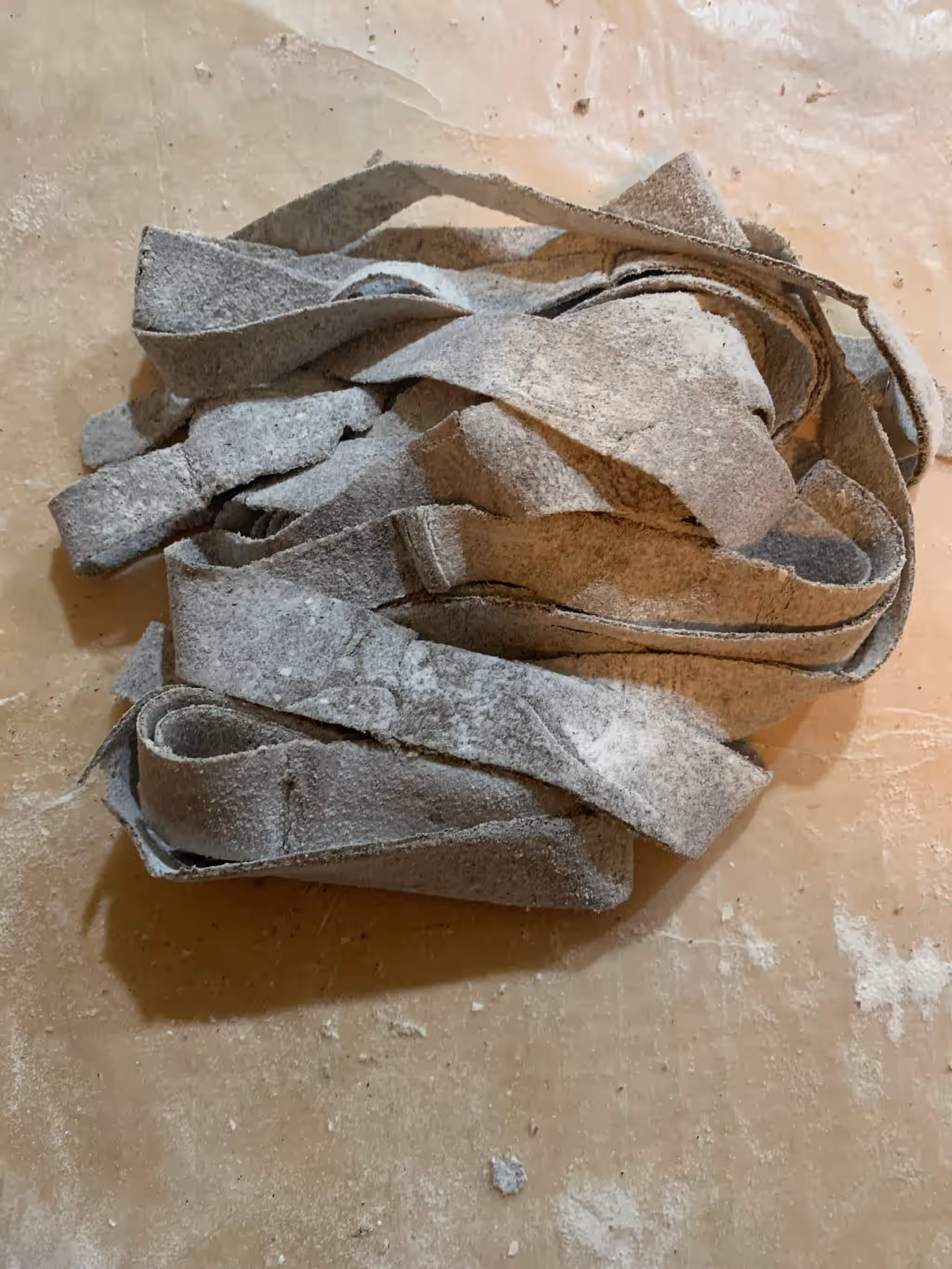 Handmade Made-To-Order Air-Dried Buckwheat Pizzoccheri (Farm-Fresh Egg, Italian Alpine ribbon pasta ‚Äì 1LB)