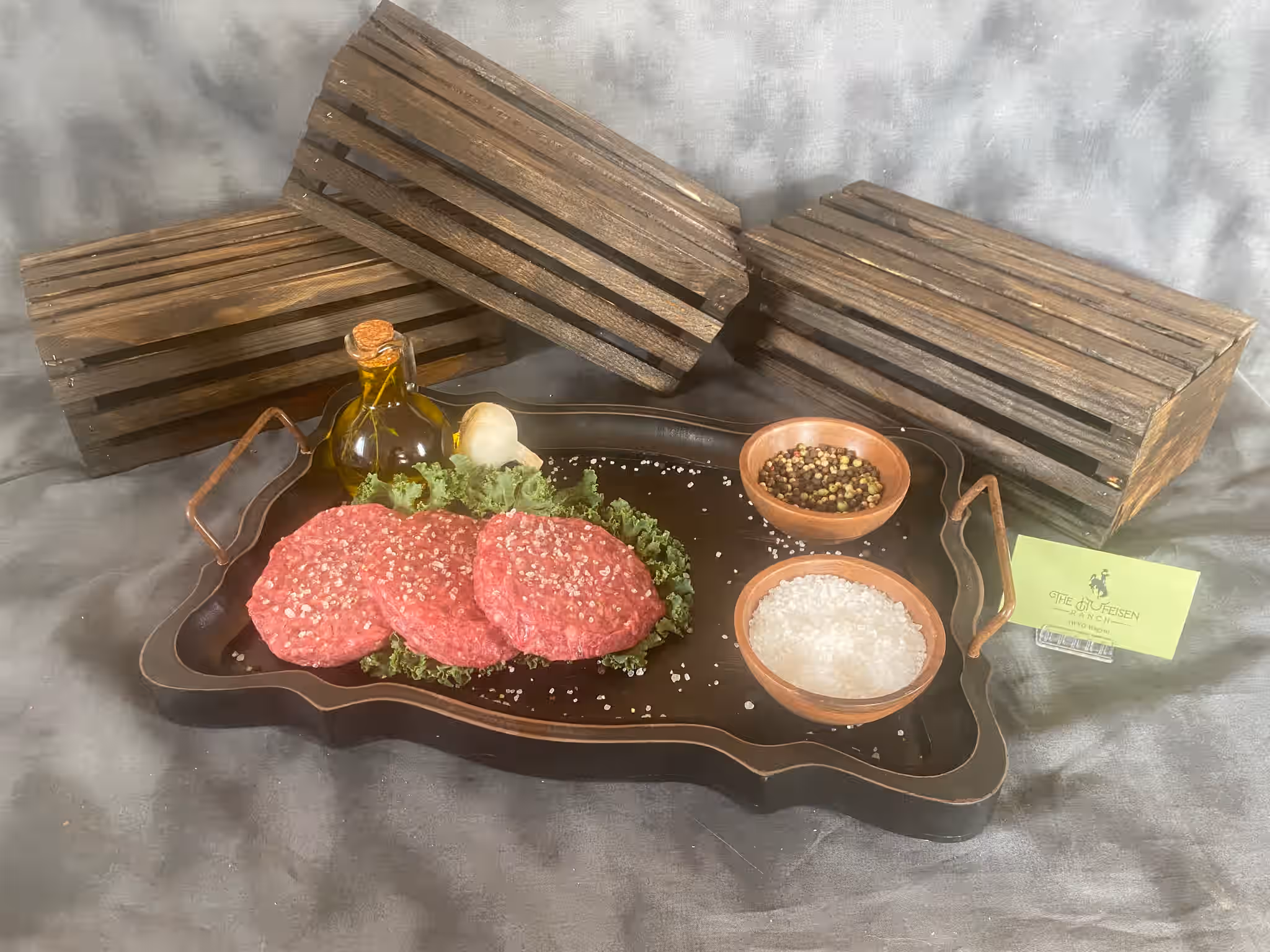 100% All-Natural Grass-Fed Fullblood Wagyu (3) 1/3lb Burger Patties