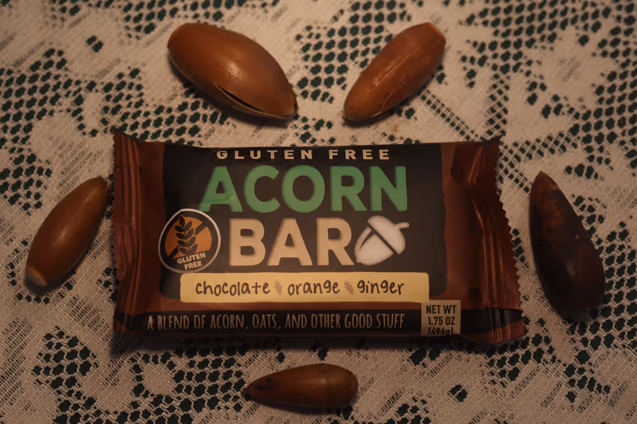 Acornbar-Chocolate, Orange, Ginger - 6 pack