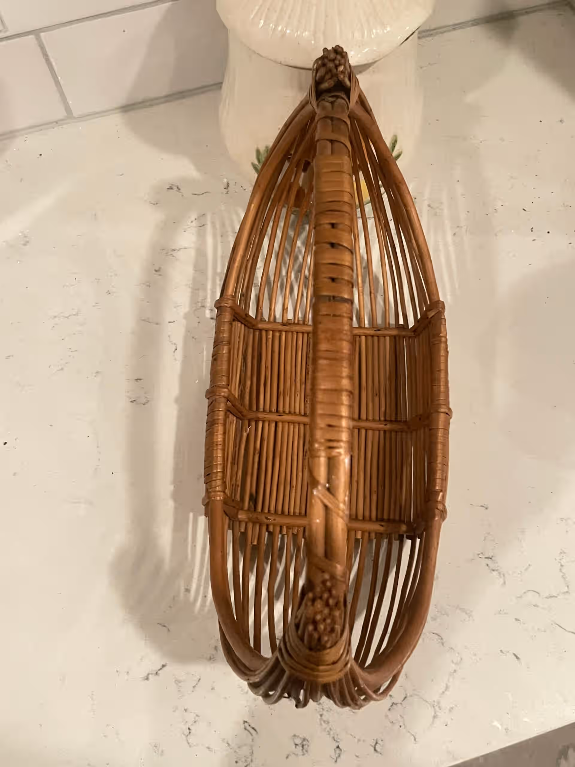 Vintage Boat Shaped Gathering Basket