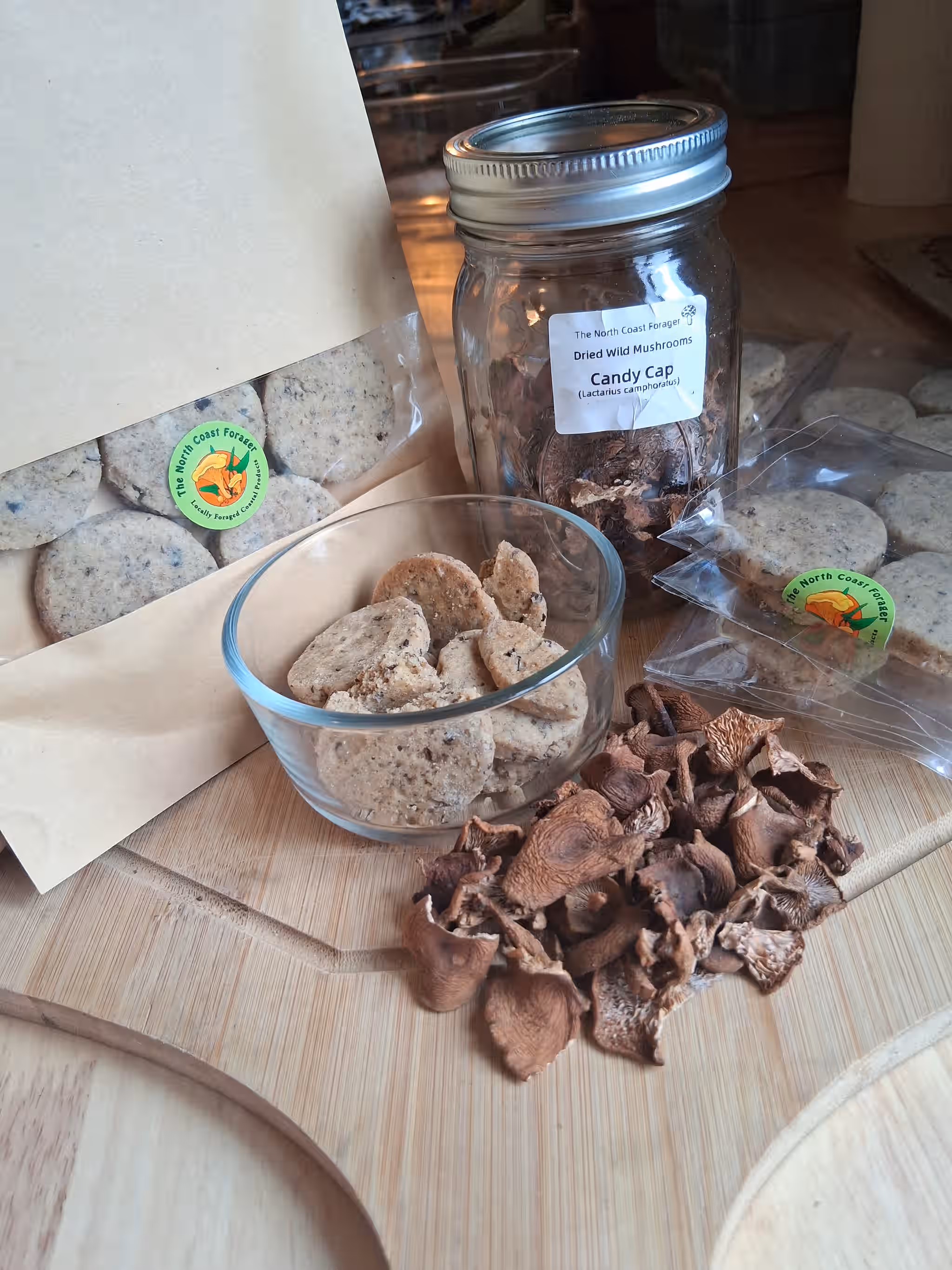Candy Cap Mushroom Mini Cookies