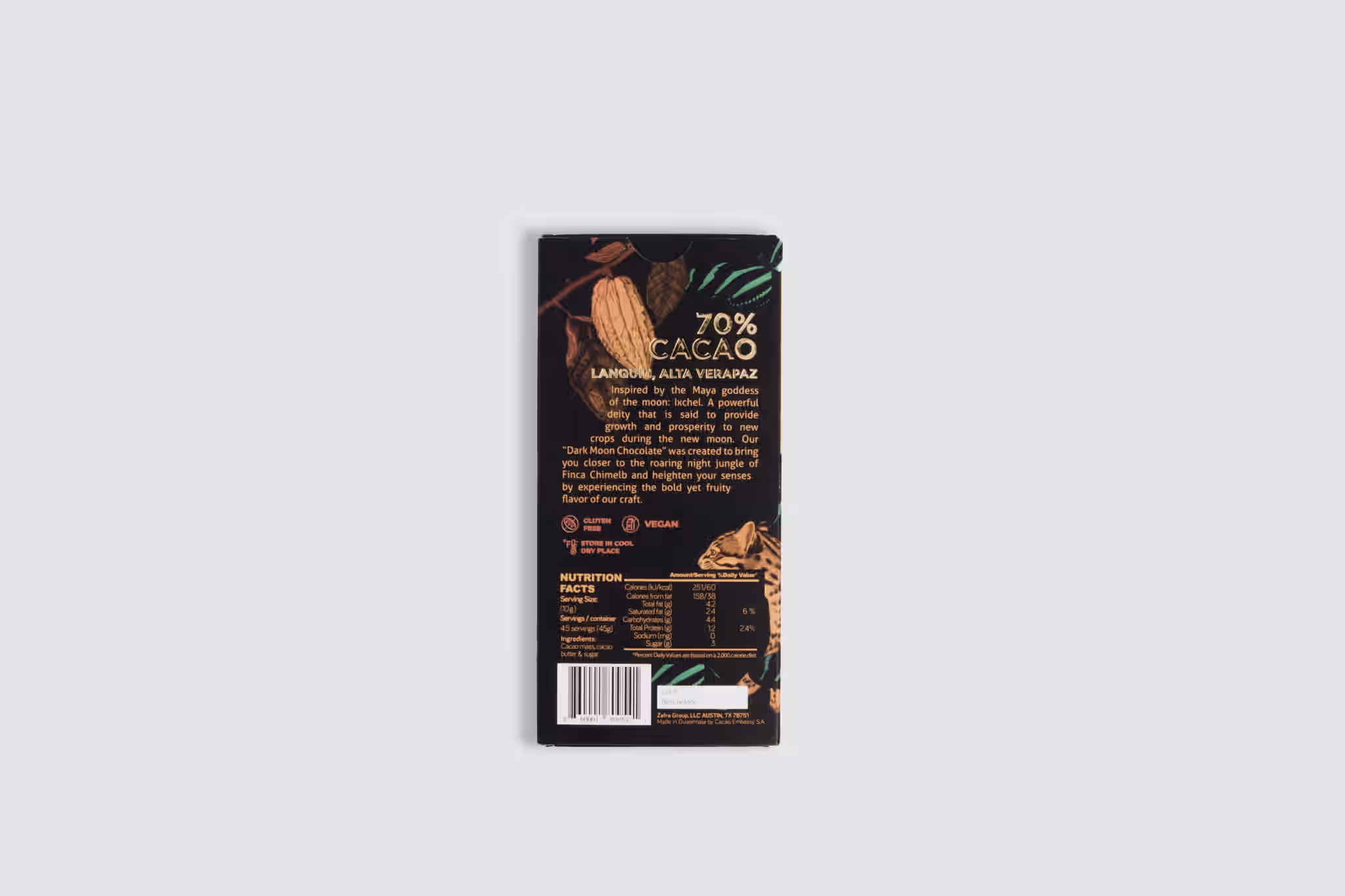 Biarte Dark Moon Chocolate 70% Cacao