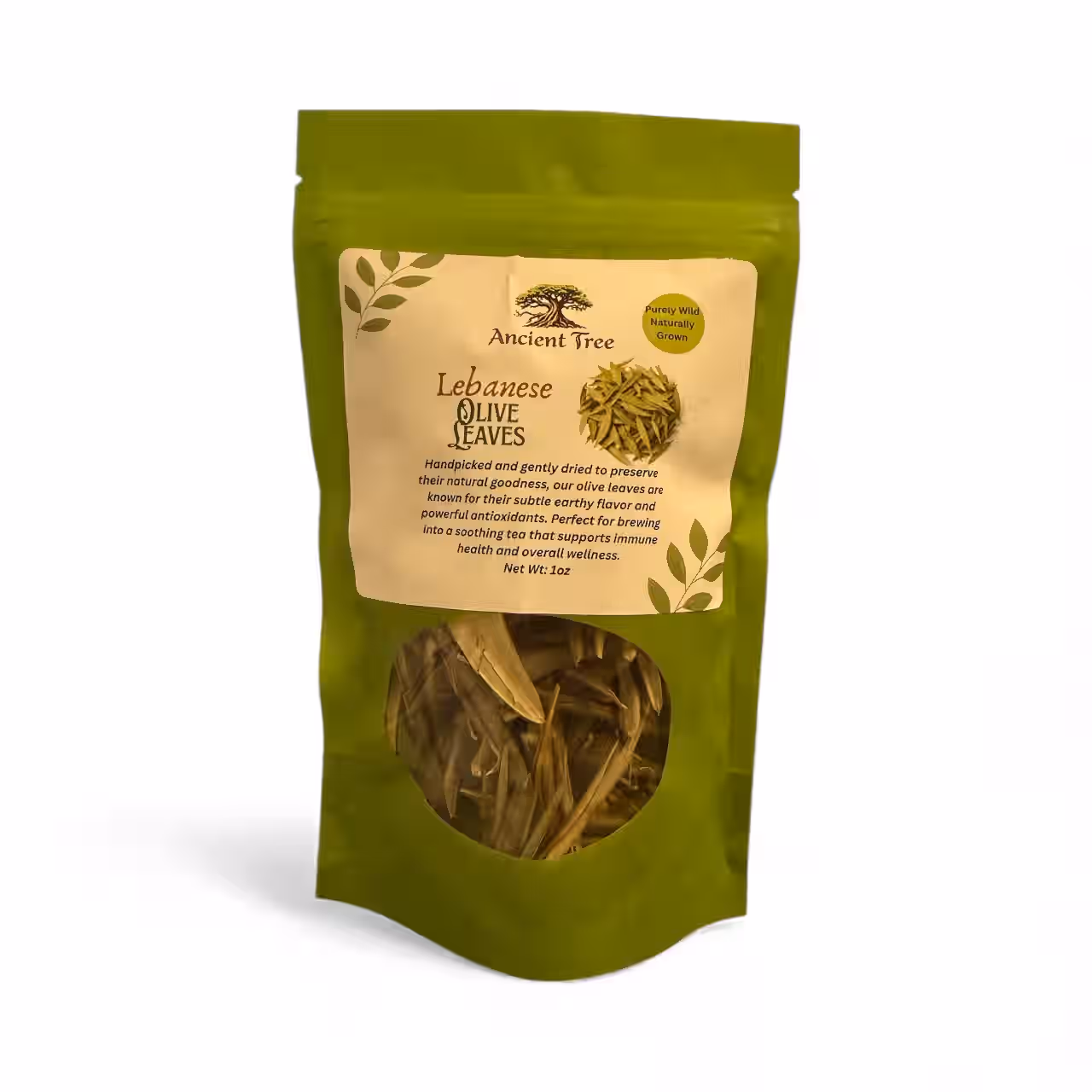 Ancient Tree Lebanese Olive Leaves (1oz)