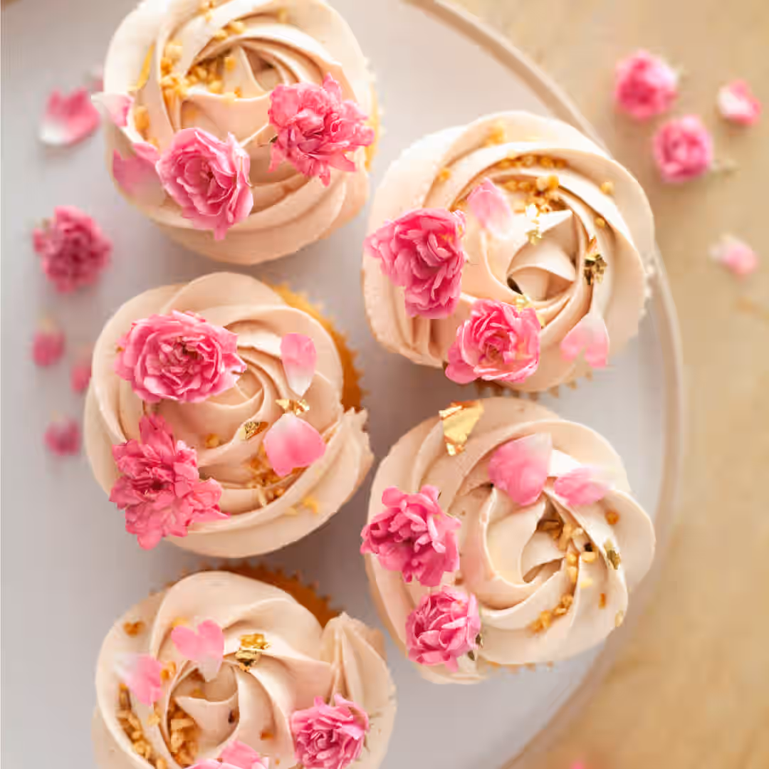 Buy Edible Cake Decoration Online 400ml Mini Rose Pink Collection Wedding Birthday Cake Cupcake Topper Made in EU