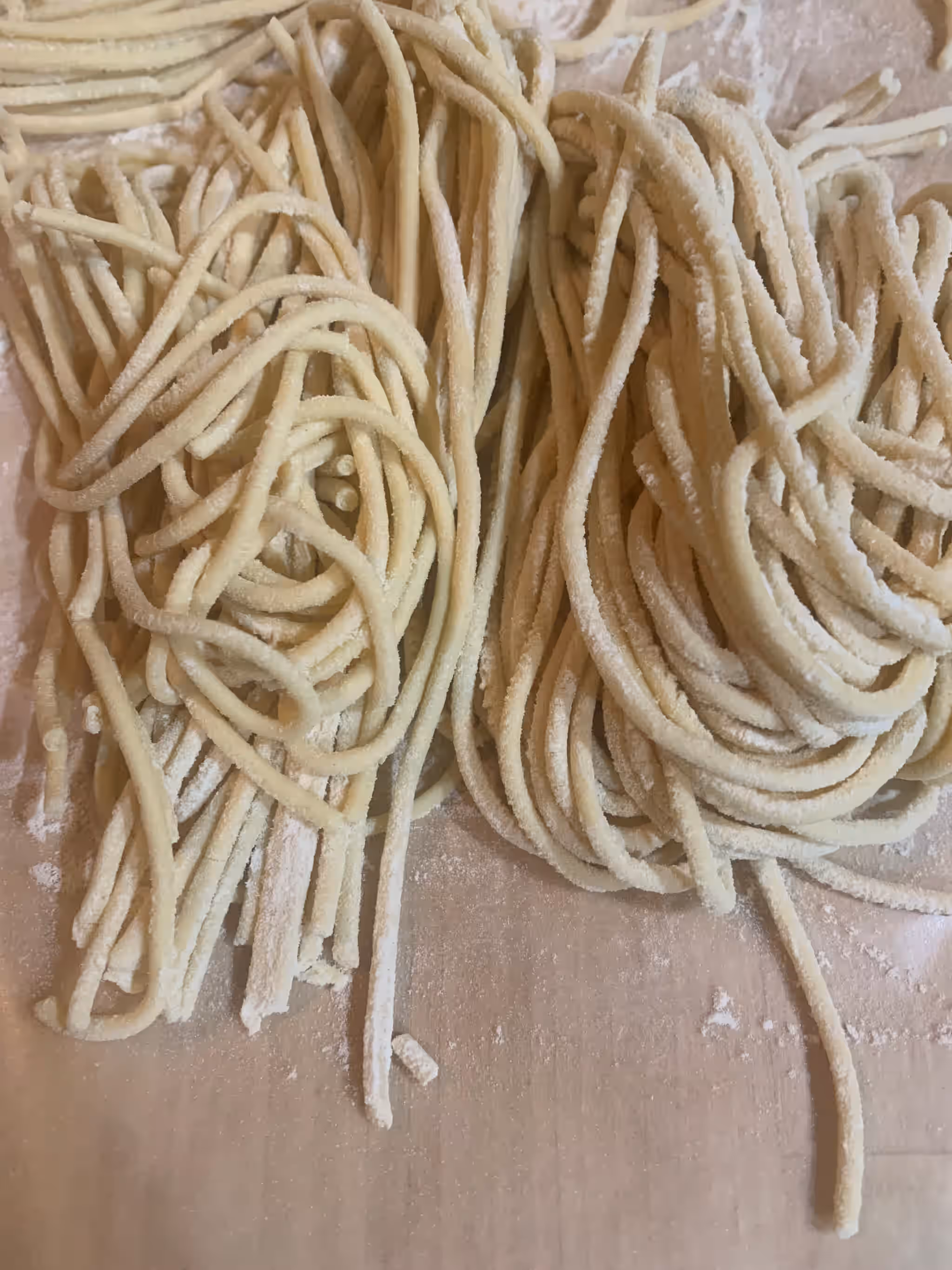 Made-To-Order Farm Fresh Egg Bigoli (Thick Spaghetti) 3 Made-To-Order Farm Fresh Egg Bigoli (Thick Spaghetti)