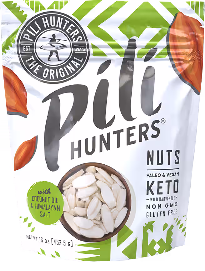 Pili Hunters‚Ñ¢ Coconut Oil & Himalayan Salt Pili Nuts