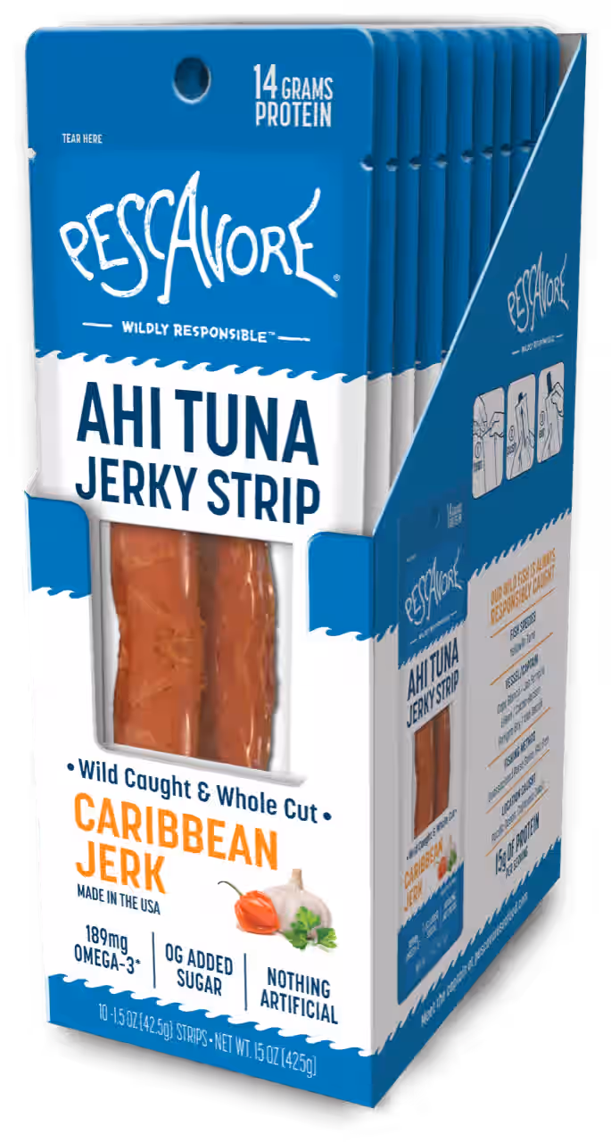 CARIBBEAN JERK TUNA JERKY, 10 PACK