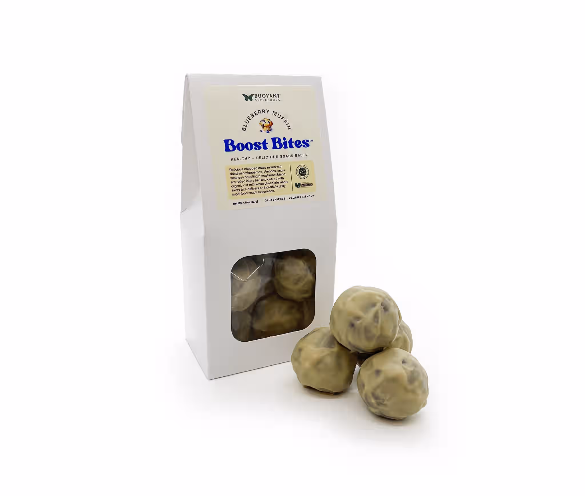 Blueberry Muffin BOOST BITES Snack Balls