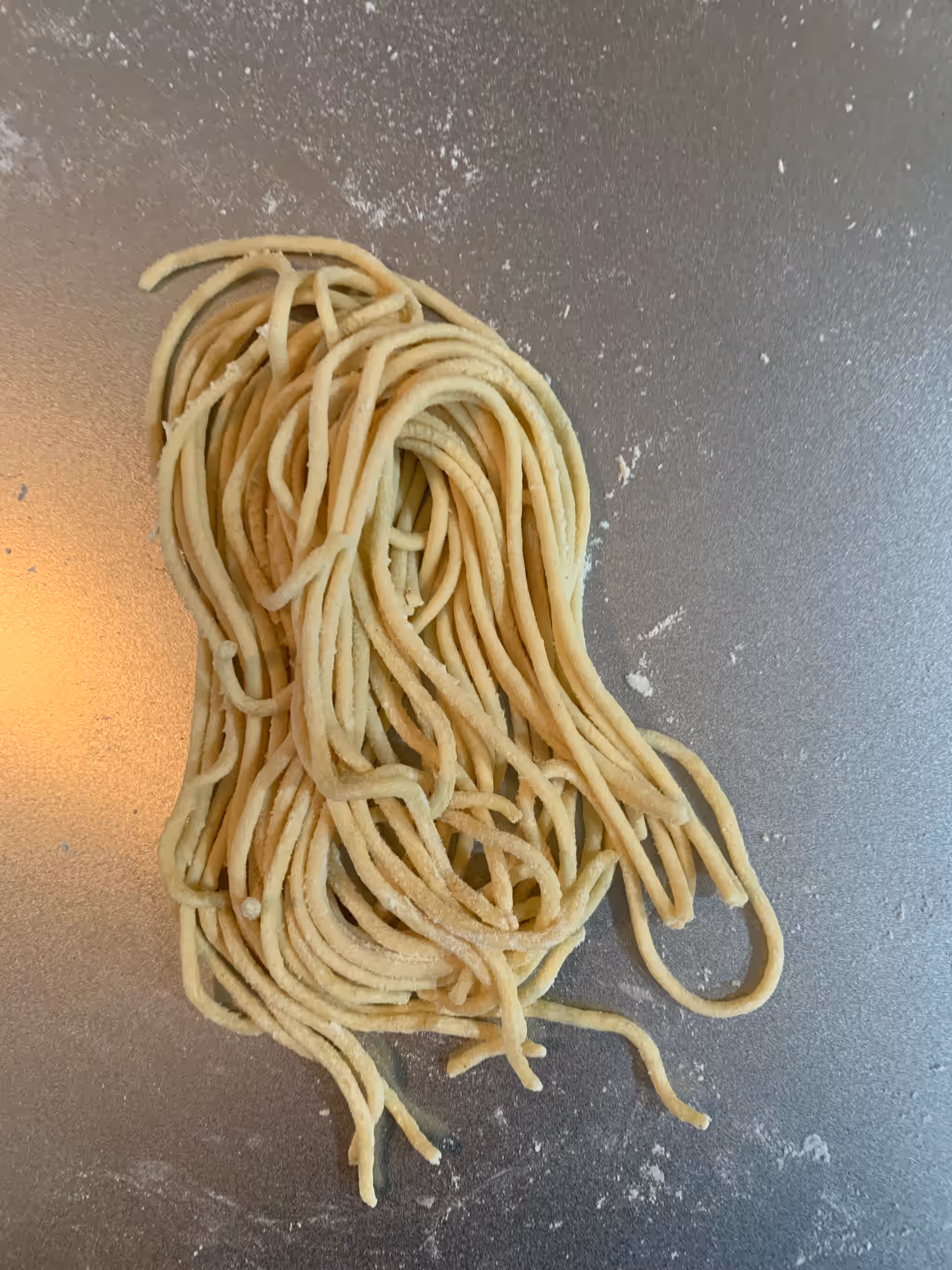 Made-to-Order Duck Egg Bigoli (Thick Spaghetti)