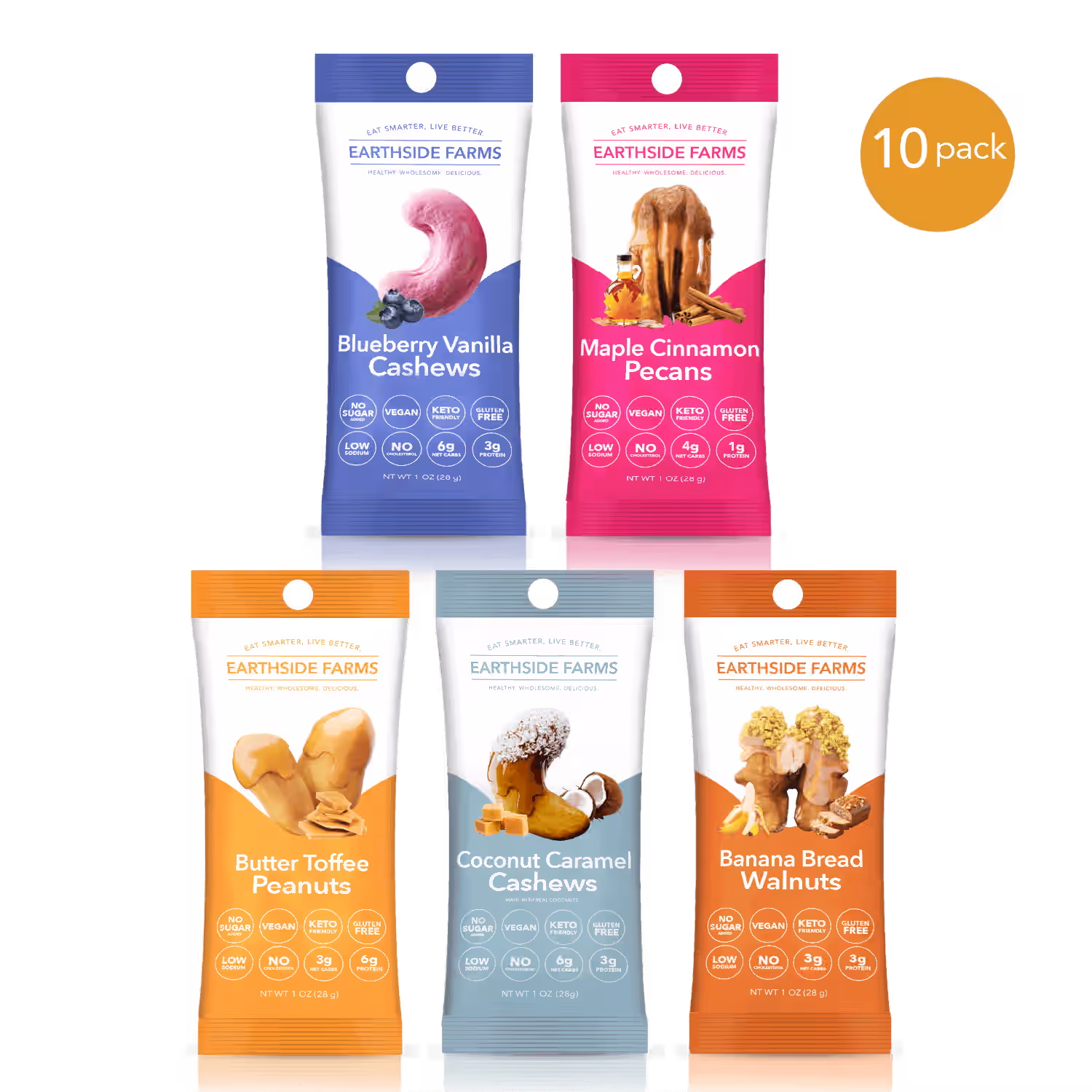 Candied Nuts - 1oz Variety 10 Pack 4 Candied Nuts - 1oz Variety 10 Pack