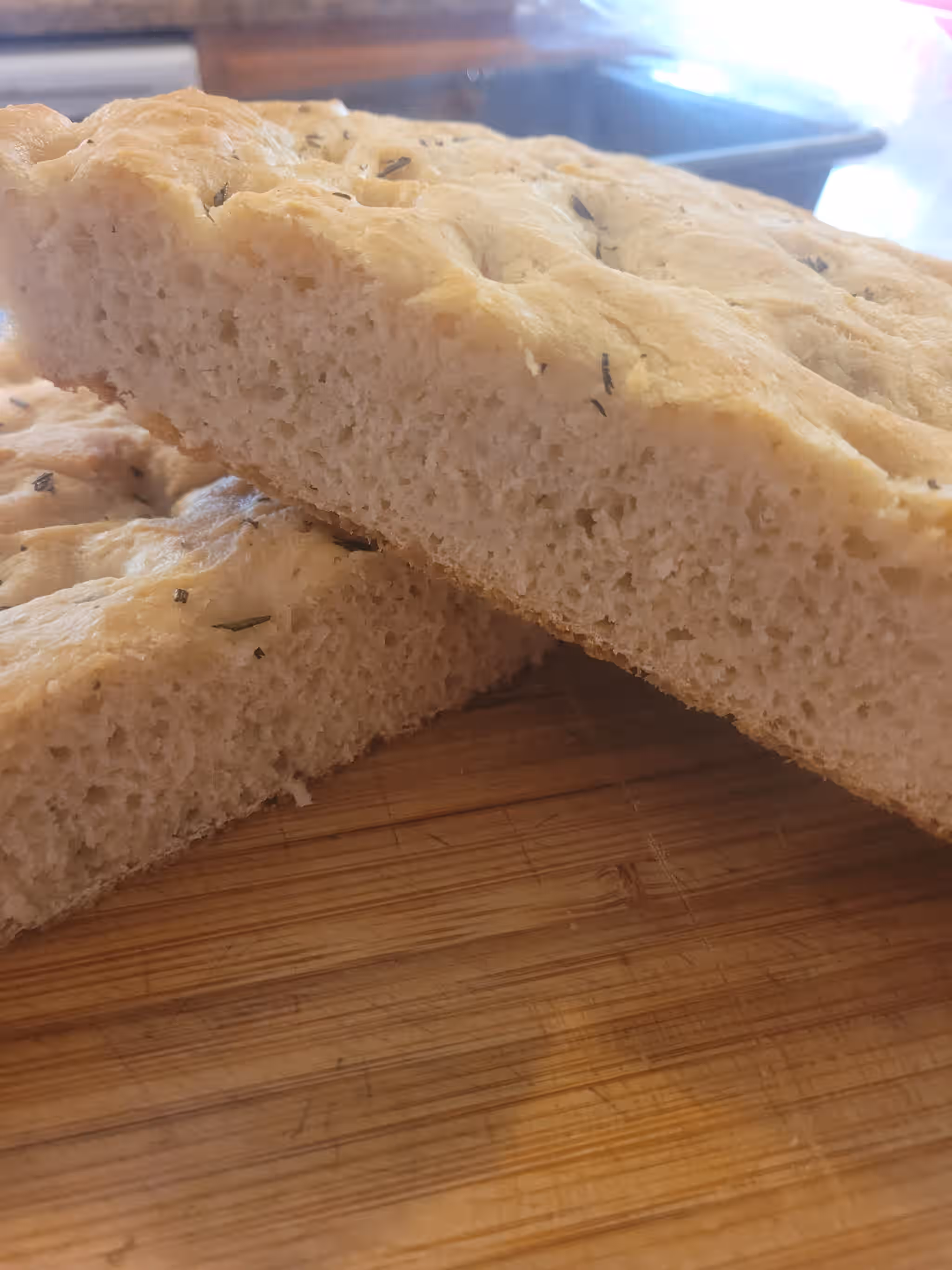 Fresh baked Rosemary Goat cheese Foccacia