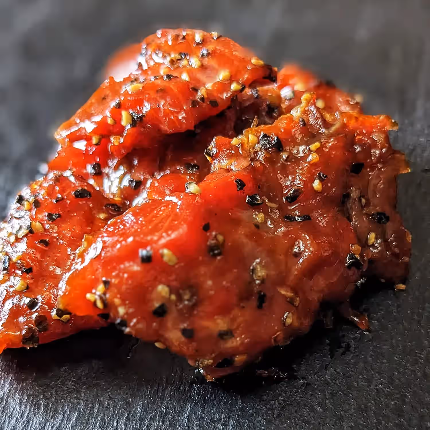 Wild Canadian Smoked Salmon Nuggets With Delicious Peppercorn Flakes