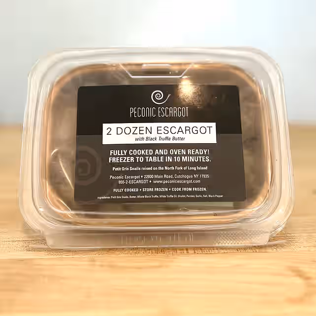 Two Dozen Oven Ready Escargot with Black Truffle Butter - SHIPS TUESDAY FOR WEDNESDAY DELIVERY